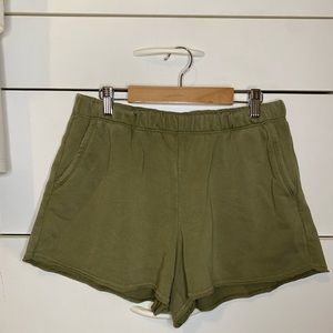 Colsie Army Green Sweat Shorts